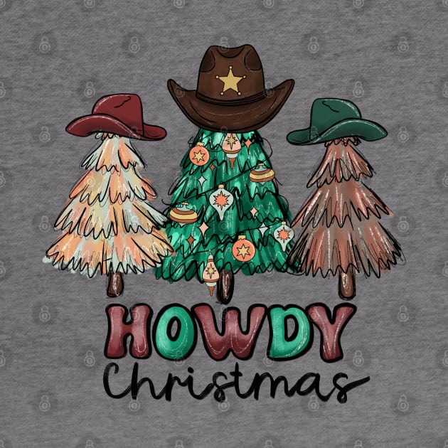 Howdy Christmas, Cowboy Hats, Christmas Trees by JDVNart